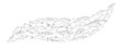 School of fish vector illustration. Fish sketch hand drawn collection. Sea and river fish in the engraved style