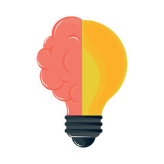 Sticker - light bulb brain