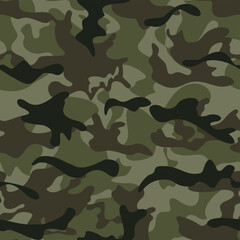 Forest background camouflage repeat background, military pattern on textiles, army texture. Hunting print.