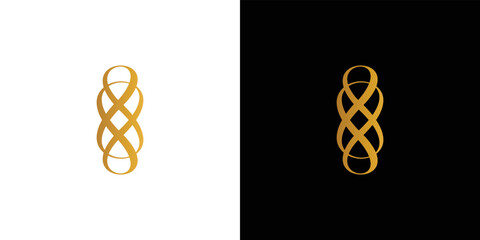 Wall Mural - Modern and luxury double invinity logo design