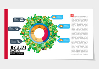 Canvas Print - Business presentation infographic template, vector