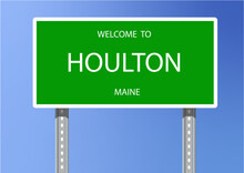 Vector Signage-Welcome To Houlton, Maine	