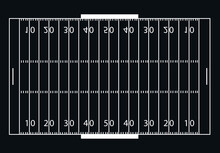 Vector Illustration Of An American Football Field And All Field Markings
