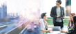 © sittinan - Businessman with world logistics  background or transportation Industry or shipping business
