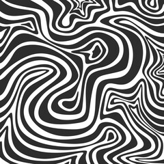 Poster - Abstract background with hypnotic wavy lines pattern