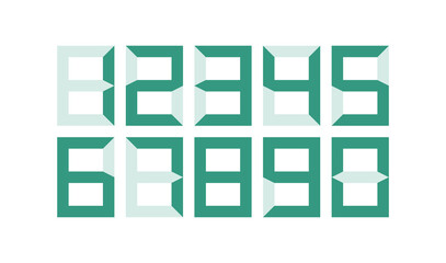 Numbers set vector, modern design.