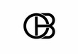 ob bo o b initial letter logo isolated on white background