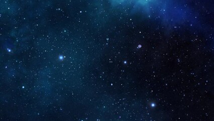 4k view of the universe is studded with bright shining stars.