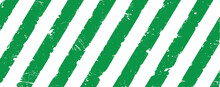 Warning Sign With Green Stripes On White	