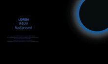 Blue Black Abstract Light Background,vector Illustration