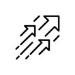 © Olga - Arrows or move forward line icon. Arrow vector icon. Signs Direction Icon