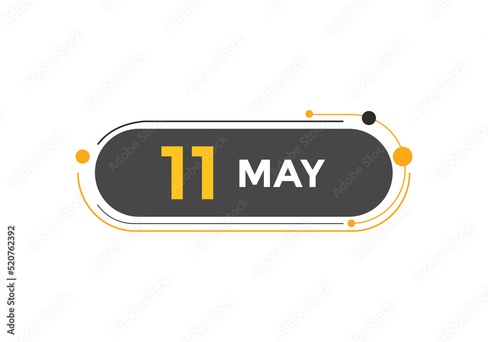 Vektor may 11 Calendar icon Design. Calendar Date 11th may. Calendar  template ve službě Stock | Adobe Stock