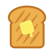© Wasantha - butter on toast flat icon bread slice vector illustration isolated on white background