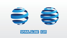 Spiral Globe Icon 