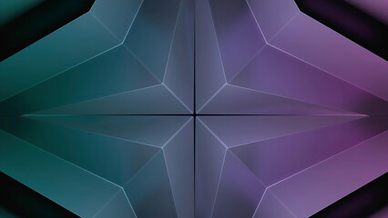 Poster - Metal mechanism in shape of star. Design. Shimmering metallic star with opening layers. Looped Metal Star