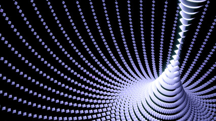 Poster - Funnel with moving lines. Design. Inside temporary space with funnel. Moving funnel of space-time continuum. Wormhole or black hole in linear moving animation