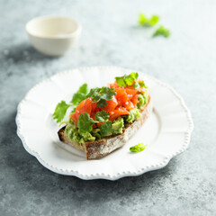 Sticker - Healthy avocado toast with salmon