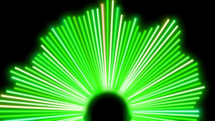 Poster - Sound graphic equalizer flashing lights, seamless loop. Design. Display of audio equalizer futuristic pattern.