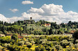 Florence, Tuscany, Italy. South from the upper terrace or Knight's Garden of the Boboli Gardens