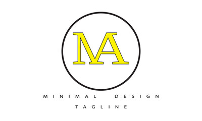 AM or MA Minimal Logo