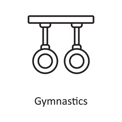 Gymnastics vector outline Icon Design illustration. Miscellaneous Symbol on White background EPS 10 File