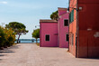 Colorful facades of Burano, Venice