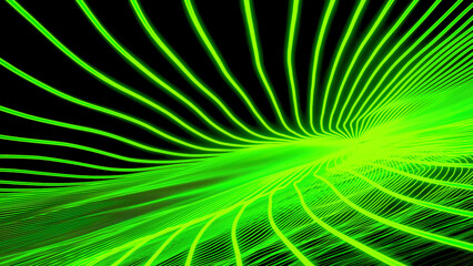 Poster - Bright background.Design.Green and purple-pink lines in abstraction move across the background creating patterns.