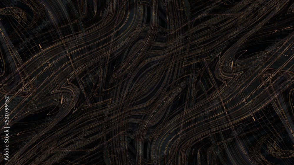 Ilustración de Stock Abstract black liquid texture with gold glitter ...