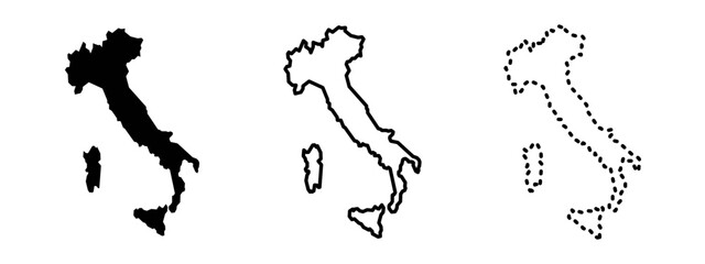 Poster - Italy maps isolated on a white background