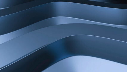 Poster - Rotating 3d lines with bends. Design. 3D metal lines with bends are moving. Background of curved wavy lines with metallic 3d effect