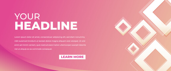 Wall Mural - Modern pink background with space for the text. Flat vector design