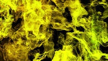 Moving 3d Streams Of Smoke On Black Background. Design. Dynamic Flow Of Colorful Fog On Black Background. 3D Fog Layers With Colorful Lines And Dense Clouds