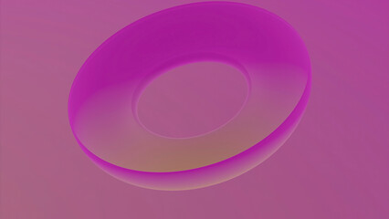 Poster - Visual illusion with circle. Design. Looped animation of spinning 3d ring. Stylish background with geometric circle and visual illusion or deception