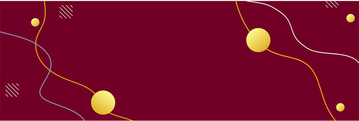 Poster - Abstract Memphis in trendy minimalist design. Panoramic geometric background illustration. Modern and simple wallpaper and banner design.