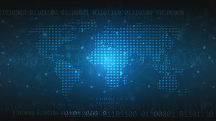 Fototapete - Hi-tech digital technology futuristic circuit digital. Abstract futuristic design. artificial intelligence. Modern futuristic design. Global network connection technology. vector illustration.