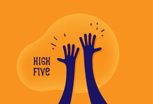 High Five Icon Simple Illustration