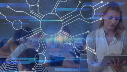 Poster - Animation of network of connections over students in classroom