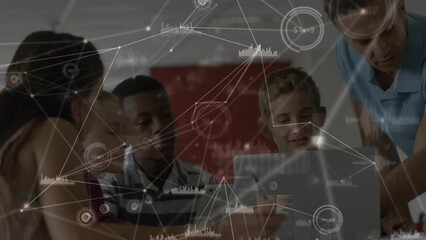 Poster - Animation of network of connections over students in classroom