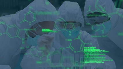 Poster - Animation of molecules and data processing over diverse scientists in lab