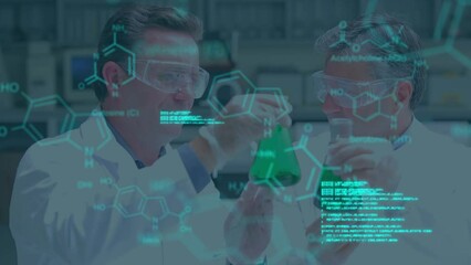 Poster - Animation of molecules and data processing over diverse scientists in lab