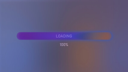 Poster - Red violet background. Motion.The bright line along which the download runs in abstraction in percentages where the final figure is one hundred.