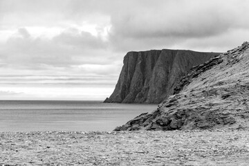 Wall Mural - North Cape (Nordkapp), seen from Knivskjellodden on the northern coast of the island of Mageroya in Finnmark, Northern Norway.