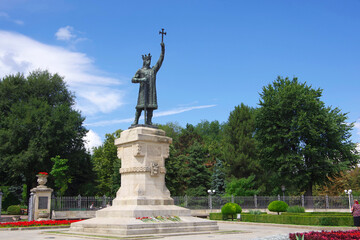 Wall Mural - Moldova. Kishinev. 05.20.2022. View of the monument to Stefan Chelmare in the city center.