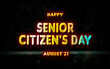 © Rehmat - Happy Senior Citizen's Day, holidays month of august , Empty space for text, vector design