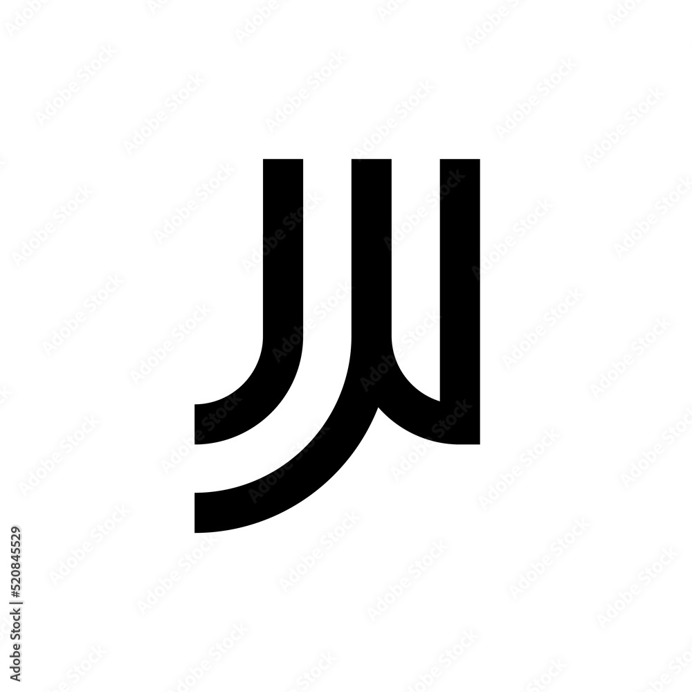 Cursive Jw Monogram Letter JW minimal monogram logo Stock Vector | Adobe Stock