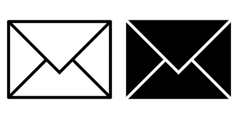 Fototapete - ofvs45 OutlineFilledVectorSign ofvs - email vector icon . isolated transparent . mail silhouette . black outline and filled version . AI 10 / EPS 10 . g11354