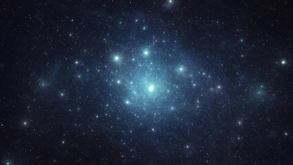 Wall Mural - night sky traveling trough universe filled with stars, nebulae and galaxies - hd video 1080p