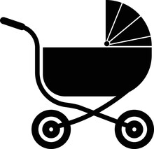 Stroller Baby Carriage Vector Illustration
