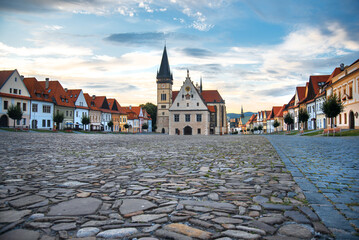 Historical square in the Bardejov town. 