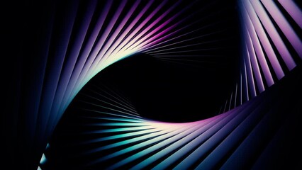 Wall Mural - A bright corridor moving deeper. Design.Illuminated tunnels of gray grids that change colors in abstraction.